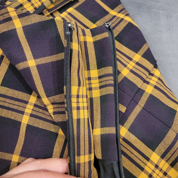 Aritzia Isabelle Women's Gingham Plaid Mini Dress Size 6 - Picture 7 of 10